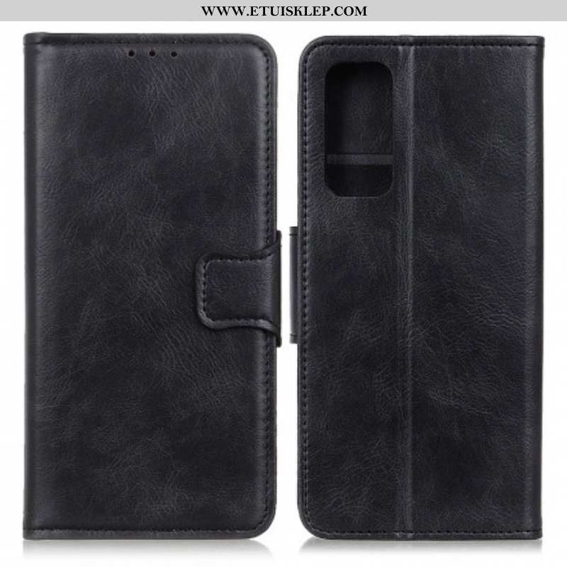 Etui Folio do Xiaomi Redmi Note 10 / 10S Dwustronne Zapięcie Z Efektem Skóry